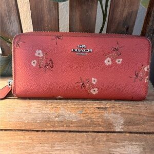 COACH NEW YORK FLORAL BOW PRINT WALLET